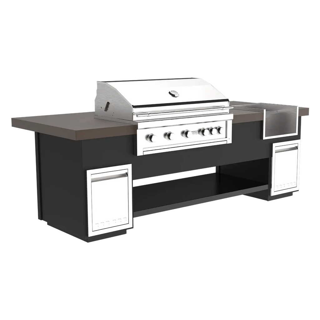 Videl USA Maestro 108I Outdoor Kitchen Island with 42″ Gas Grill, Margarita Center & Storage – Luxury BBQ Island