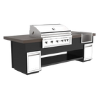 Videl USA Maestro 108I Outdoor Kitchen Island with 42″ Gas Grill, Margarita Center & Storage – Luxury BBQ Island