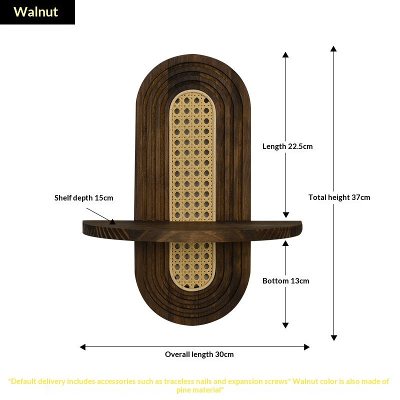 Rattan Wall Shelf In A Vintage Style For Decorative Accents