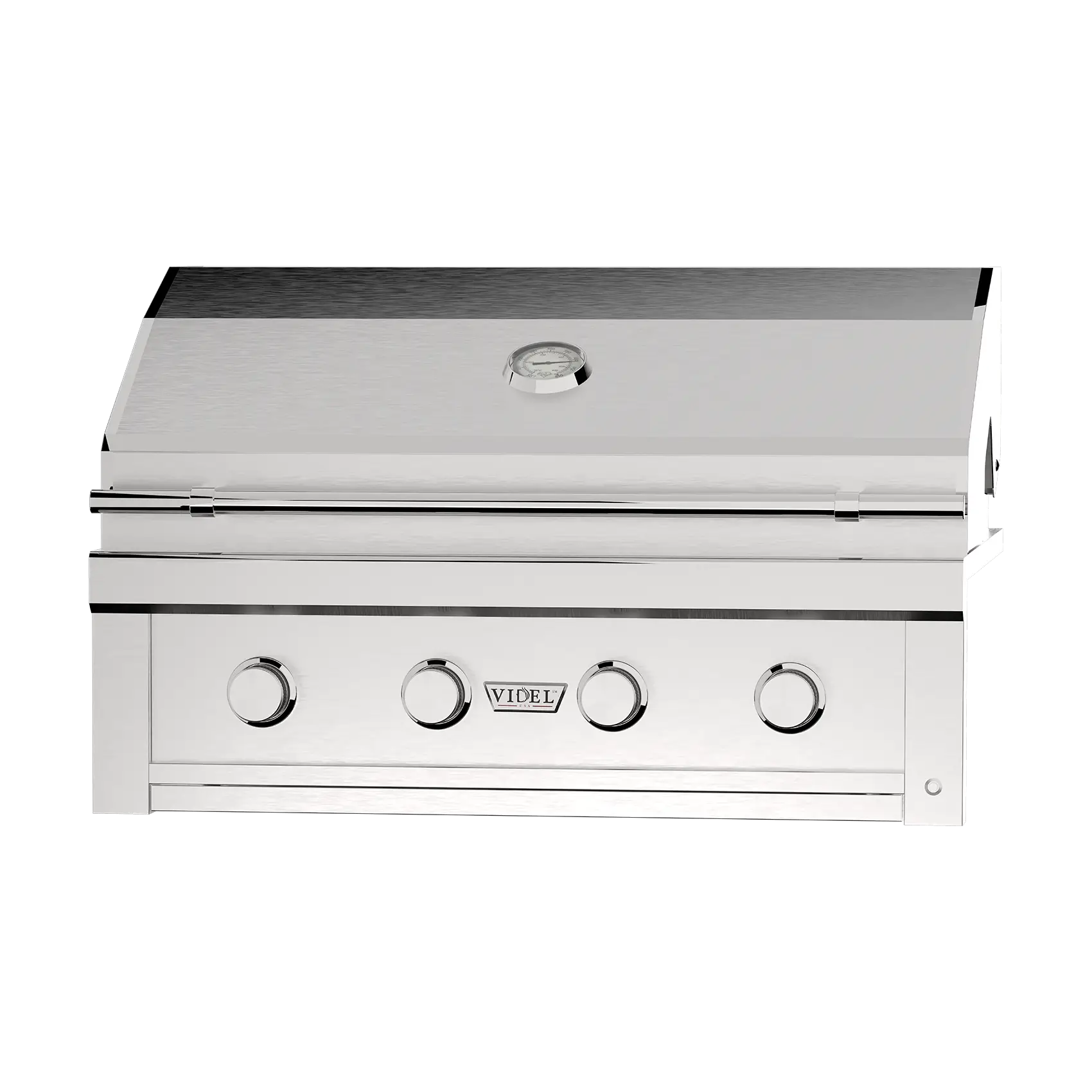 Videl USA 36" Built-In 4 Burner Gas Grill – 68,000 BTU 304 Stainless Steel Outdoor Kitchen BBQ with Flavor Bars & HeatWave Chamber