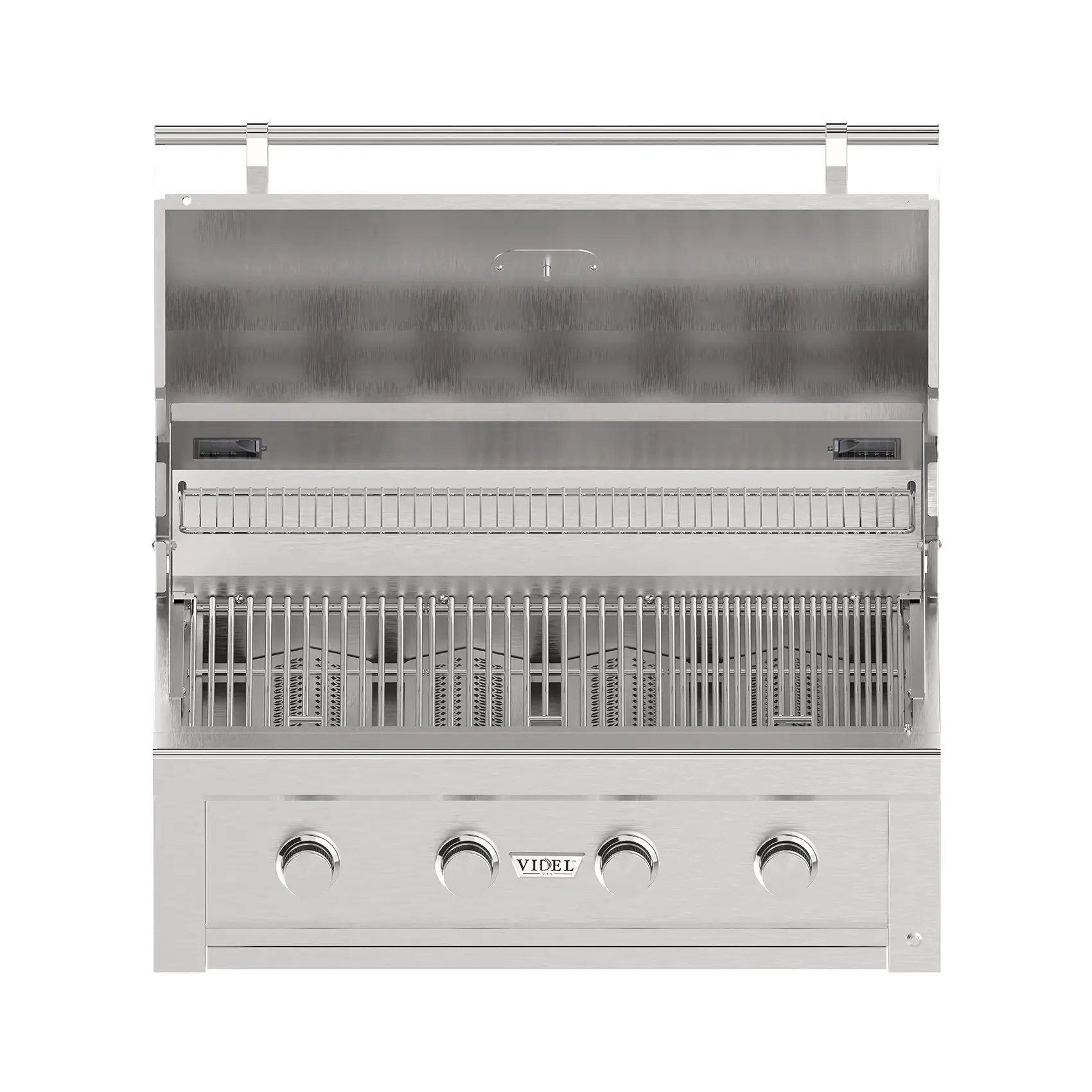 Videl USA 36" Built-In 4 Burner Gas Grill – 68,000 BTU 304 Stainless Steel Outdoor Kitchen BBQ with Flavor Bars & HeatWave Chamber