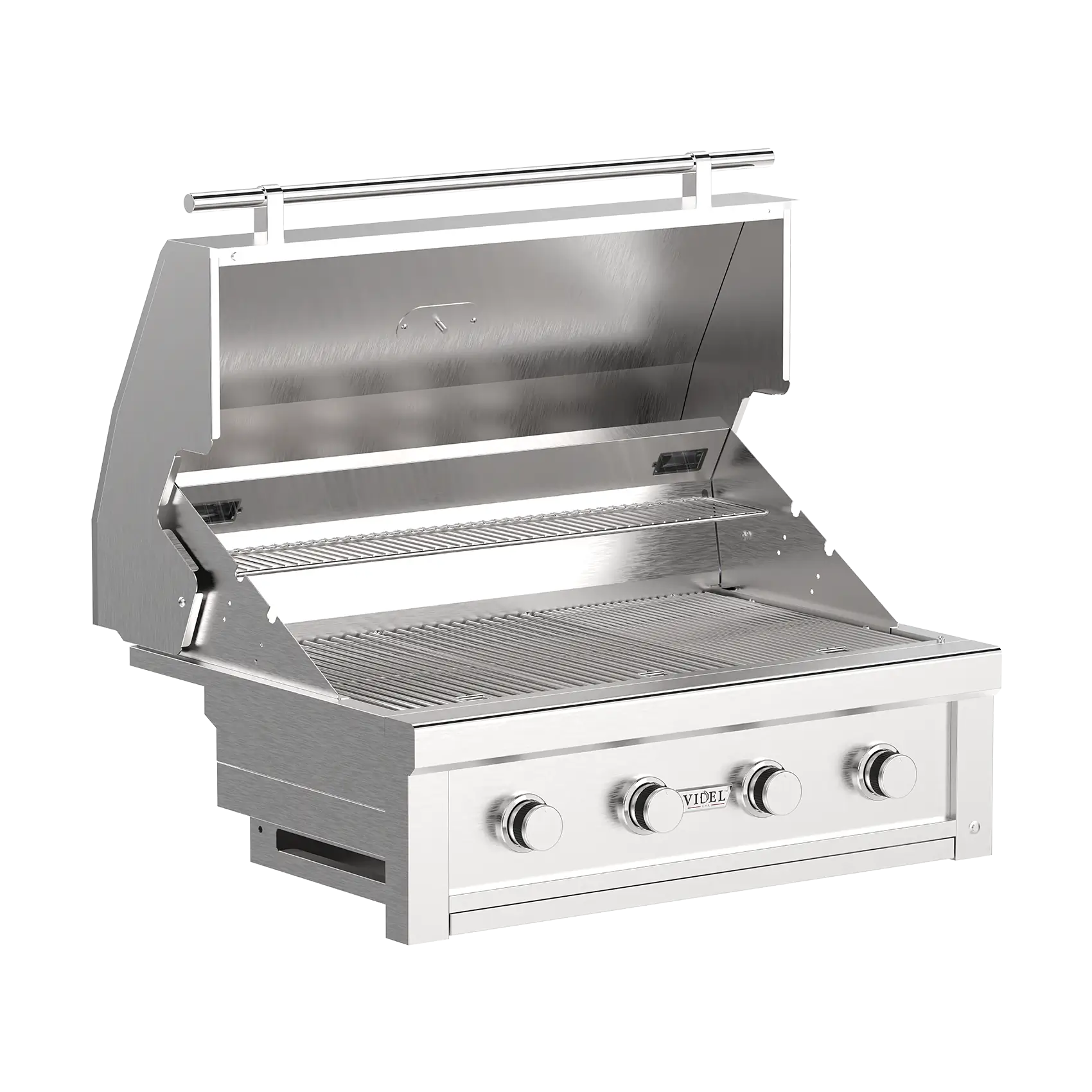 Videl USA 36" Built-In 4 Burner Gas Grill – 68,000 BTU 304 Stainless Steel Outdoor Kitchen BBQ with Flavor Bars & HeatWave Chamber