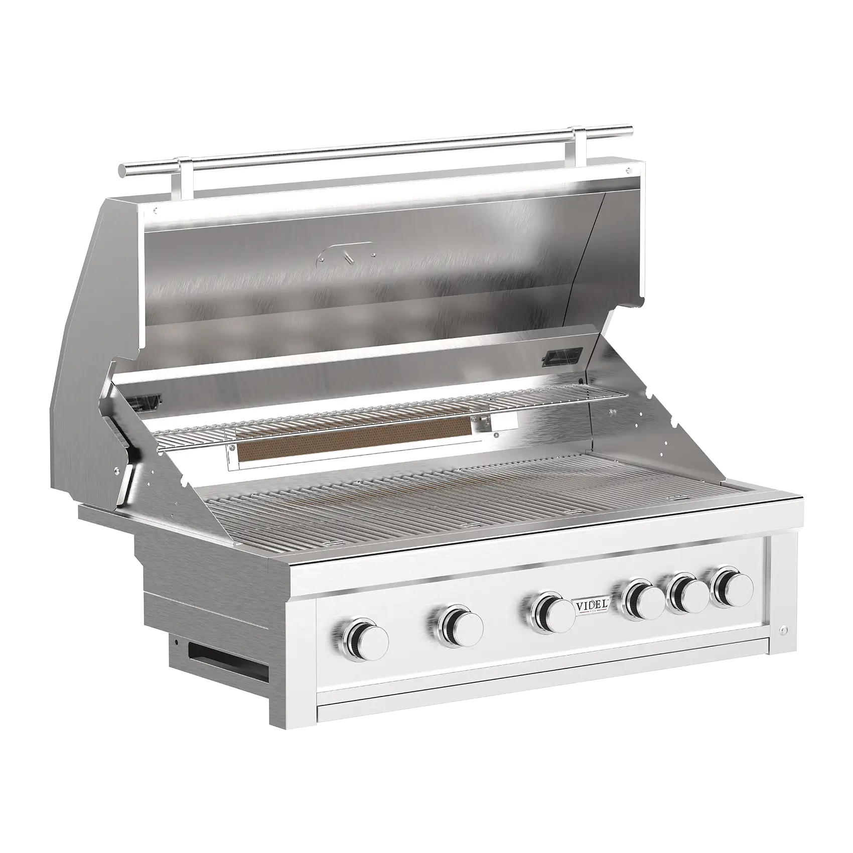 Videl USA Gran Fuego 42" Premium Built-In Gas Grill – 5 Burner 304 Stainless Steel Outdoor Kitchen BBQ with Infrared Burner, 102,000 BTU