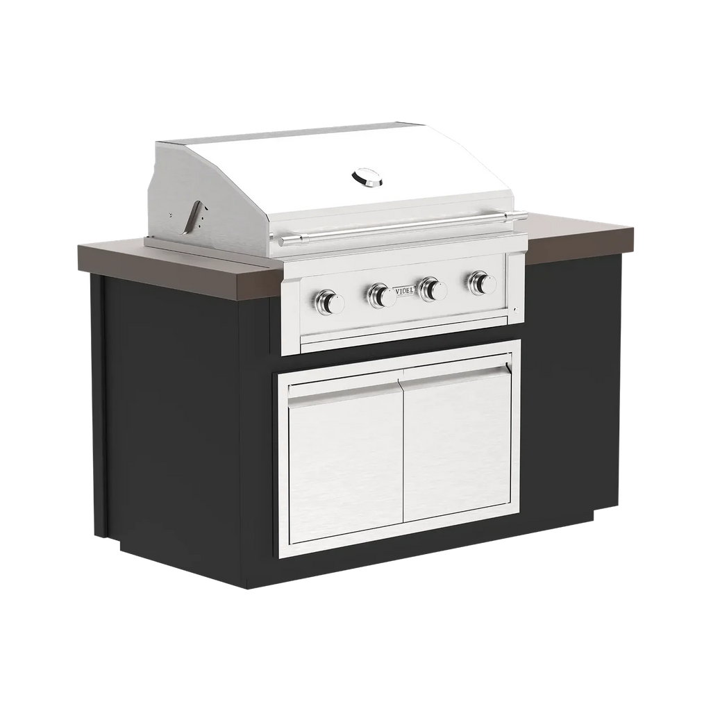 Videl USA Alta 60I Outdoor BBQ Island with 36″ Gas Grill – Patio Kitchen Island with Storage