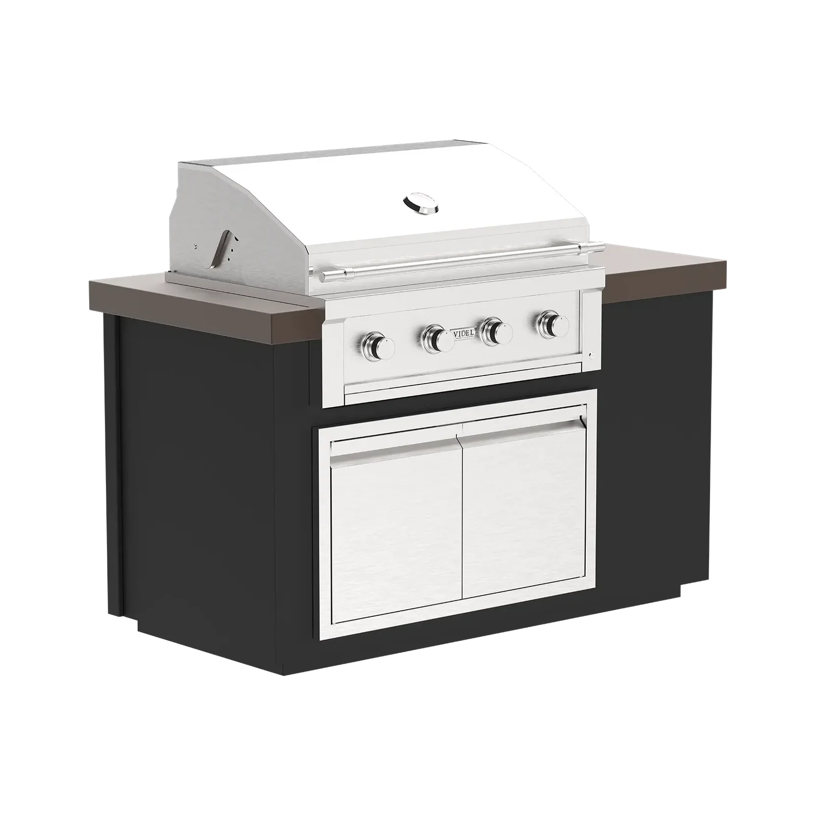 Videl USA Alta 60I Outdoor BBQ Island with 36″ Gas Grill – Patio Kitchen Island with Storage