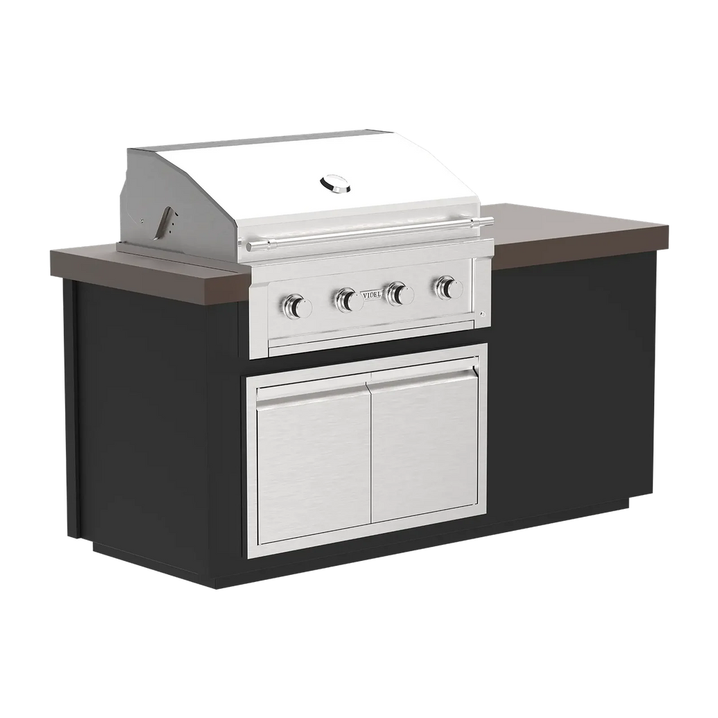 Videl USA Alta 72I Outdoor BBQ Island with 36″ Gas Grill – Patio Kitchen Island with Storage