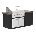 Videl USA Alta 72I Outdoor BBQ Island with 36″ Gas Grill – Patio Kitchen Island with Storage