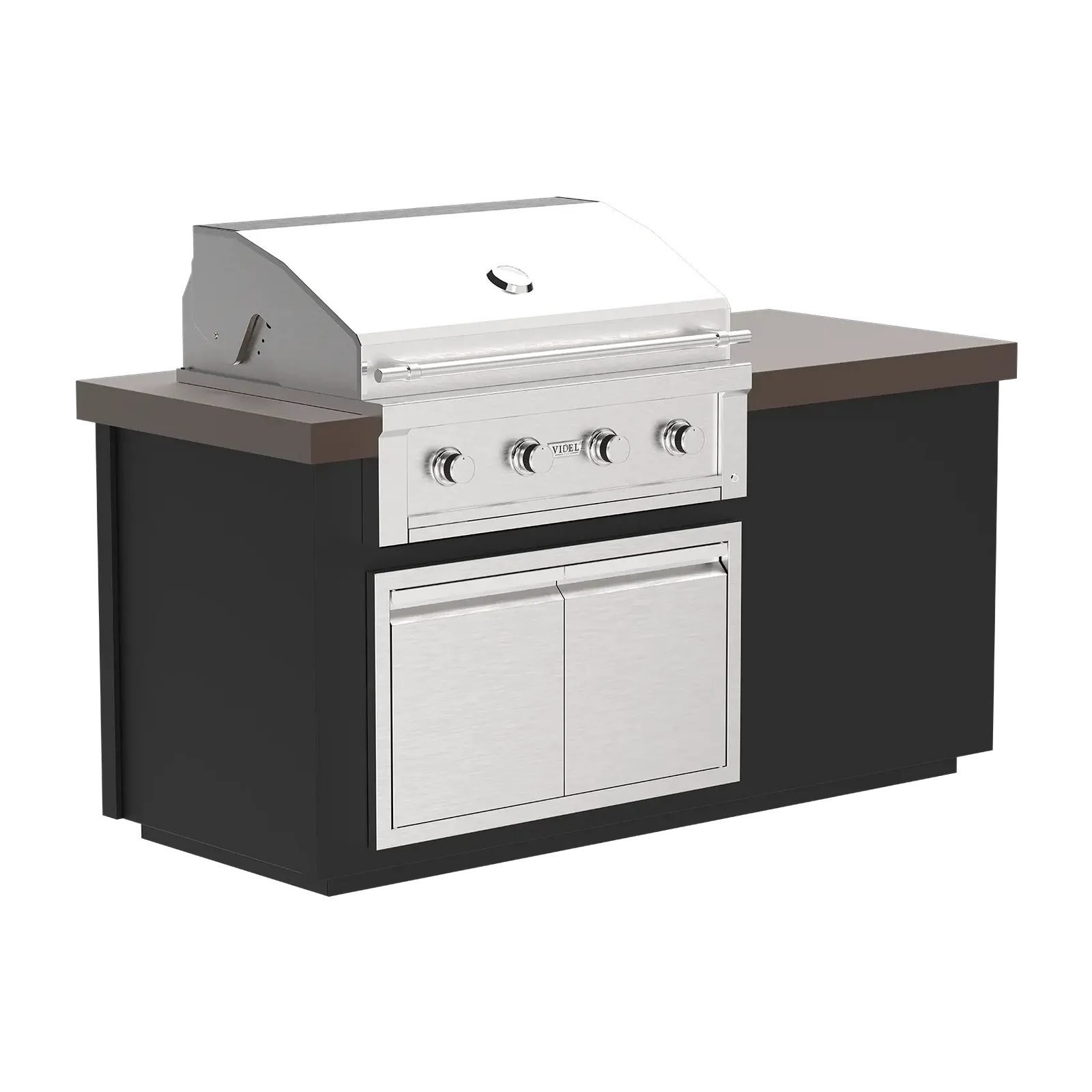 Videl USA Alta 72I Outdoor BBQ Island with 36″ Gas Grill – Patio Kitchen Island with Storage
