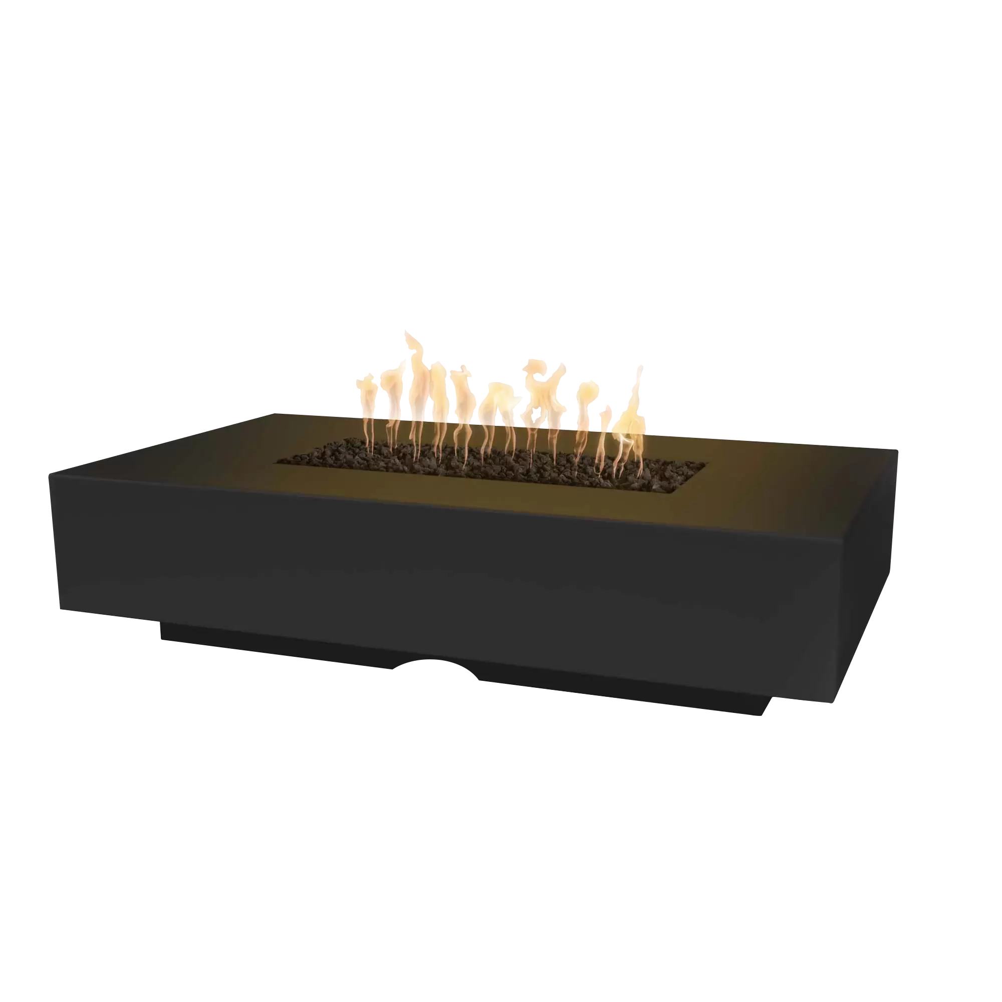 The Outdoor Plus Cabo Linear Fire Pit – GFRC Concrete Low Profile Gas Fire Pit (56" / 66" / 90") – Modern Outdoor Patio Fireplace