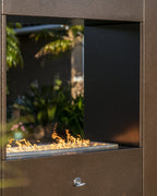 The Outdoor Plus Williams Fireplace - Outdoor Gas Fireplace – Powder Coated Steel, Match Lit Ignition, LC & CSA Certified, Made in USA