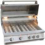 KoKoMo 4 Burner Professional 304 Stainless Steel Gas Grill – 72,000 BTU Built-In or Freestanding Outdoor Kitchen BBQ with Infrared Back Burner