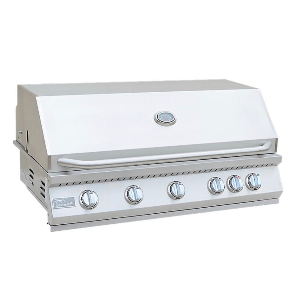 KoKoMo 40" Built-In 5 Burner Gas Grill with Infrared Back Burner – 920 sq. in. 304 Stainless Steel Outdoor Kitchen BBQ, 72,000 BTU