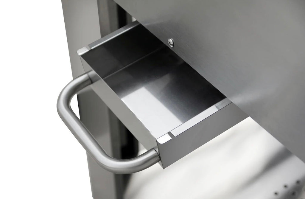 KoKoMo 32" Wood Fired Outdoor Pizza Oven – 304 Stainless Steel Freestanding Pizza Oven with Cart, Built-In Temp Gauge & Accessory Kit