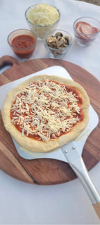 KoKoMo 32" Dual Fuel Outdoor Pizza Oven – Gas or Wood Fired 304 Stainless Steel Pizza Oven with Cart, 35,000 BTU