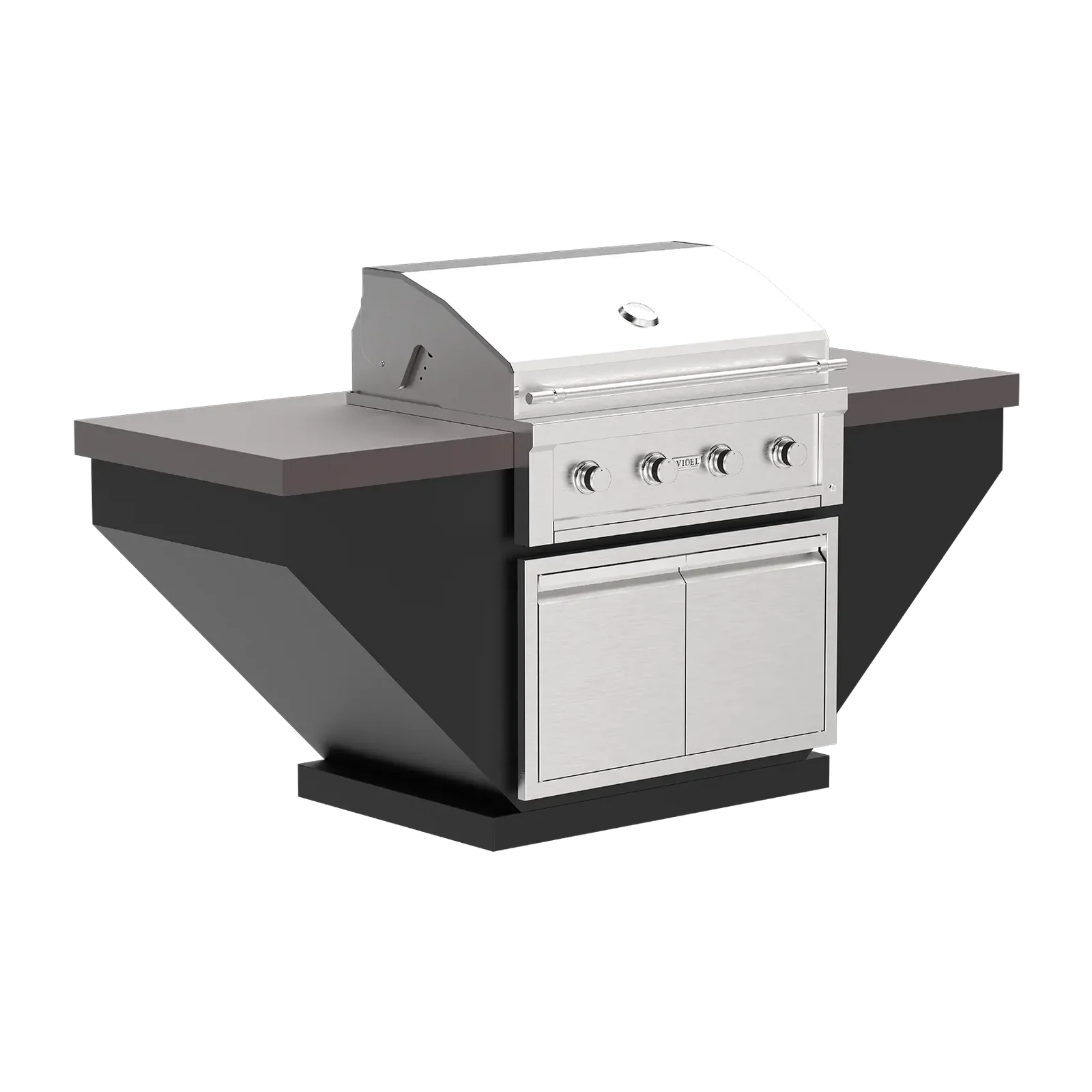 Videl USA Luxe 84I Legacy Outdoor Kitchen Island with 36″ Gas Grill, and 36″ Double Door Storage