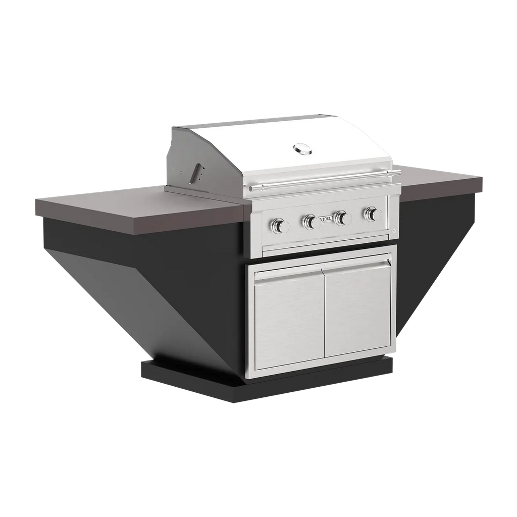 Videl USA Luxe 84I Legacy Outdoor Kitchen Island with 36″ Gas Grill, and 36″ Double Door Storage