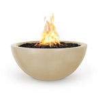 The Outdoor Plus Luna GFRC Gas Fire Pit – Handmade Luxury Concrete Outdoor Fire Pit (Natural Gas or Propane, 65,000 BTU)