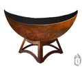 Ohio Flame Lunar Artisan Fire Bowl – American Made Carbon Steel Outdoor Fire Pit with Patina Finish & Lifetime Warranty