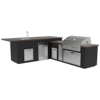 Videl USA Maestro 134L Outdoor Kitchen Island with 42″ Gas Grill, Infrared Burner, Fridge & Sink