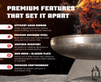 Ohio Flame “The Liberty” American Fire Pit – 100% Made in USA, Carbon Steel, Durable Outdoor Fire Pit with Lifetime Warranty