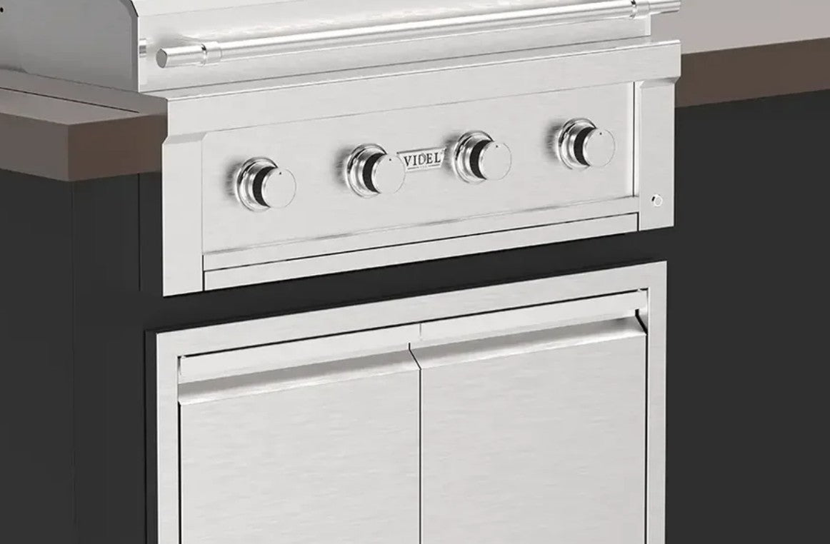 Videl USA Alta 72I Outdoor BBQ Island with 36″ Gas Grill – Patio Kitchen Island with Storage
