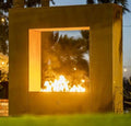 The Outdoor Plus Williams Fireplace - Outdoor Gas Fireplace – Powder Coated Steel, Match Lit Ignition, LC & CSA Certified, Made in USA