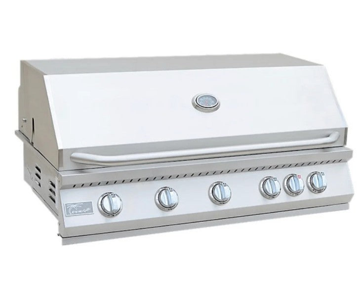 KoKoMo 40" Built-In 5 Burner Gas Grill with Infrared Back Burner – 920 sq. in. 304 Stainless Steel Outdoor Kitchen BBQ, 72,000 BTU