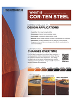 The Outdoor Plus Shuttle Fire Pit Sculpture – Luxury Modern Outdoor Fire Pit | Corten, Stainless or Powder-Coated Steel | Propane or Natural Gas