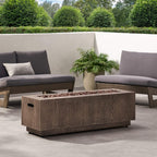 Alora 48-Inch Modern 50K BTU Outdoor Rectangular Propane Gas Fire Pit With Lava Rocks (SAK82521)