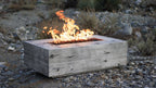 The Outdoor Plus Coronado Wood Grain Concrete Gas Fire Pit – 48"–120" Linear Outdoor Fire Feature | 90,000 BTU | Natural Gas or Propane