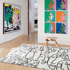 Modern Minimalist Home Living Room Abstract Carpet