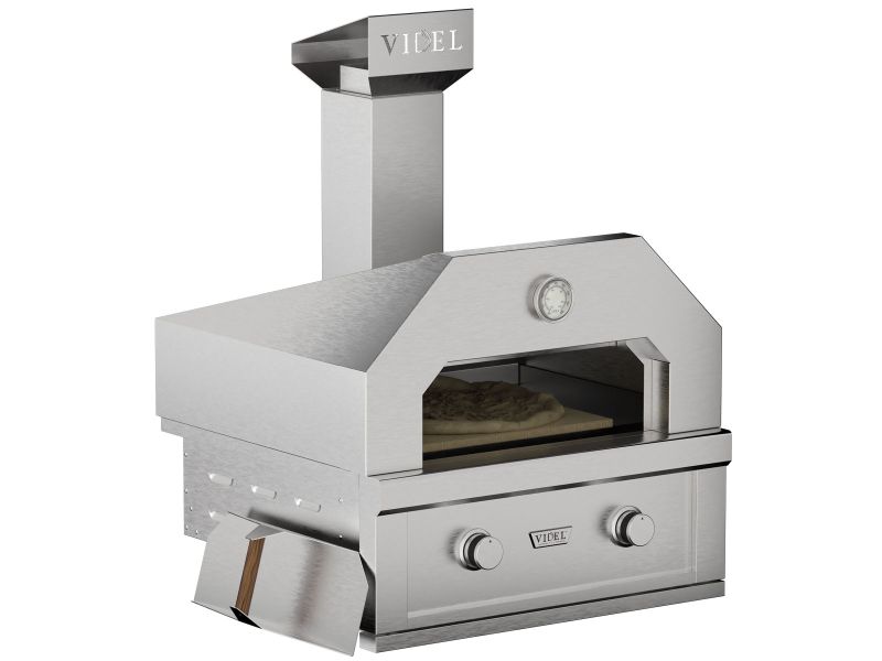 Videl USA Premium Outdoor Pizza Oven – High‑Heat 40,000 BTU Gas Pizza Maker with Detachable Hood & Non‑Stick Cooking Surface